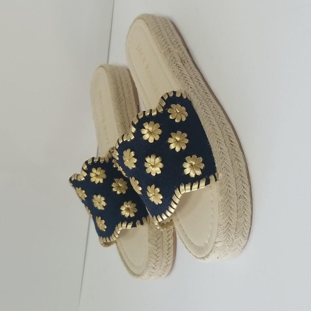 Jack Rodgers Palmer Slide Espadrille sz 8